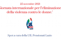 25 Novembre, lo spot della Uilp Lazio