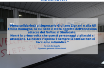 Scritte NoVax nella sede Uil Emilia Romagana, Barbagallo: “Non ci facciamo intimidire”